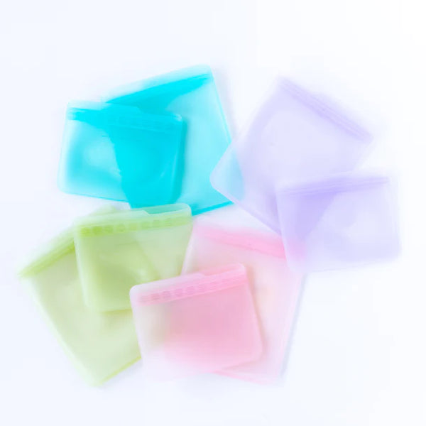 Silicone Flat Reusable Bag 2 Pack, Blue