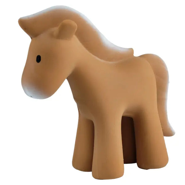 Tikiri Toys- Horse Organic Natural Rubber Rattle, Teether & Bath Toy