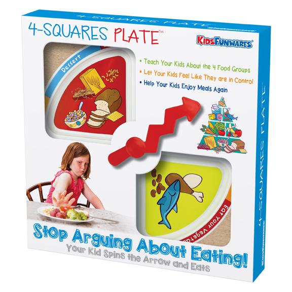4-Square Meal Plate - Three LiL Monkeys Three LiL Monkeys