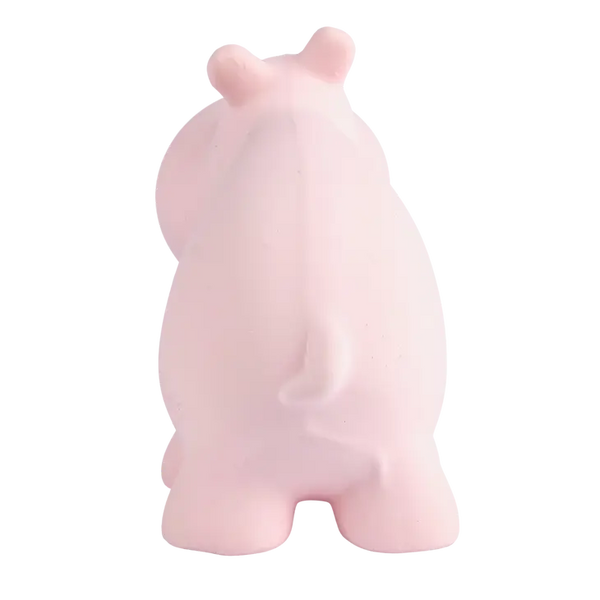 Tikiri Toys, Hippo - Natural Organic Rubber Teether, Rattle & Bath Toy