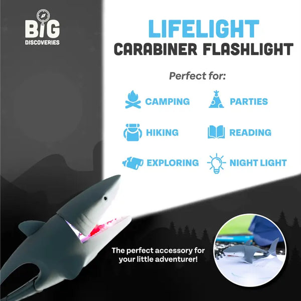 LifeLight Animal Carabiner Flashlight - Shark