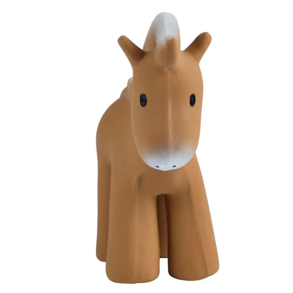 Tikiri Toys- Horse Organic Natural Rubber Rattle, Teether & Bath Toy