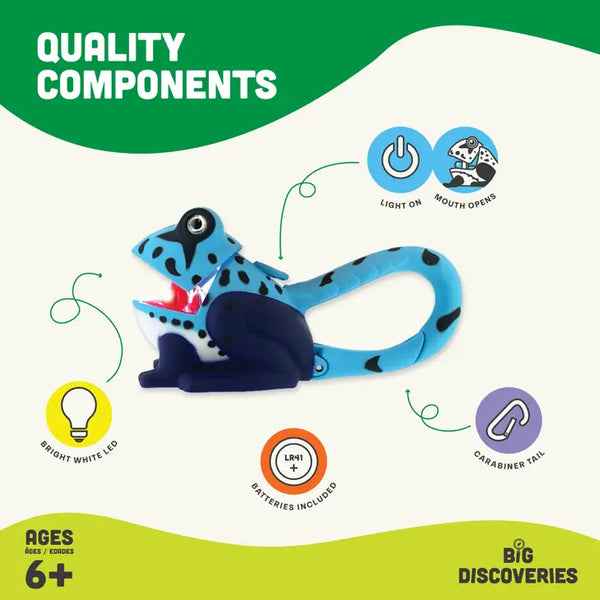 LifeLight Animal Carabiner Flashlight - Blue Frog