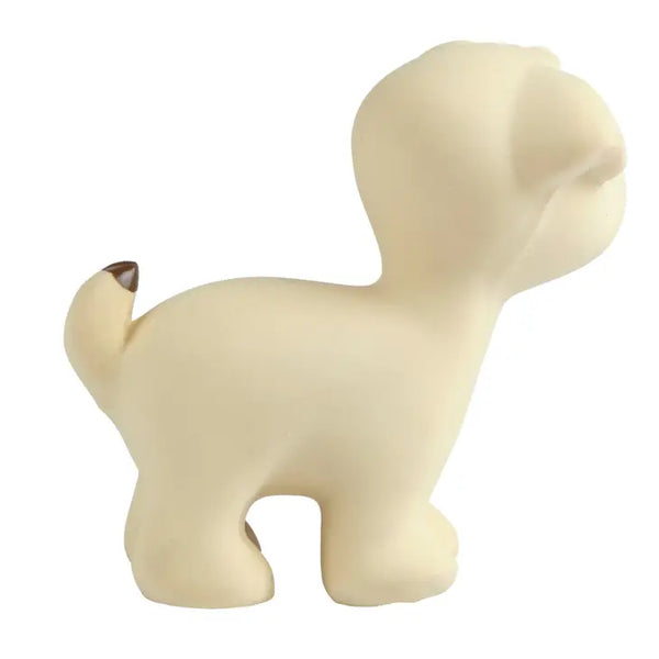 Tikiri Toys- Puppy Organic Natural Rubber Rattle, Teether & Bath Toy