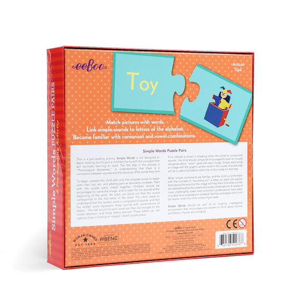 Simple Words Puzzle Pairs