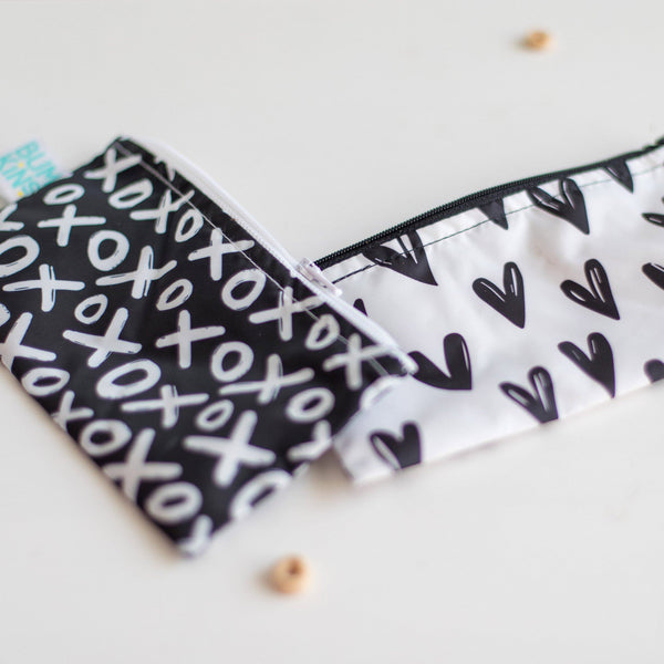XOXO & Hearts Small Reusable Snack Bag, 2-Pack