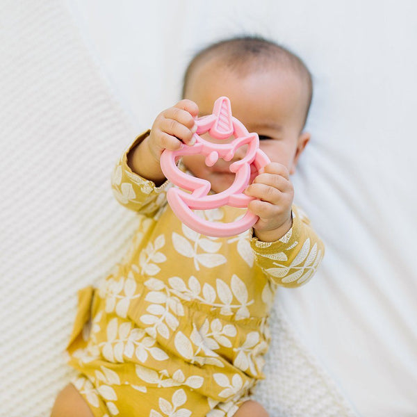CHEW CREW™ SILICONE UNICORN BABY TEETHER