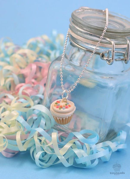 Scented Vanilla Sprinkles Cupcake Necklace
