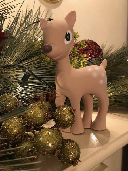 Ralphie Reindeer-Organic Rubber Rattle, Teether & Bath Toy