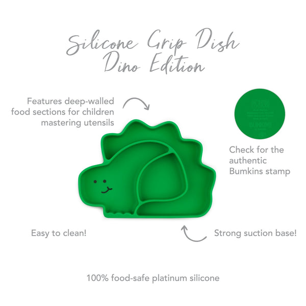 Dino Silicone Grip Dish, Special Edition