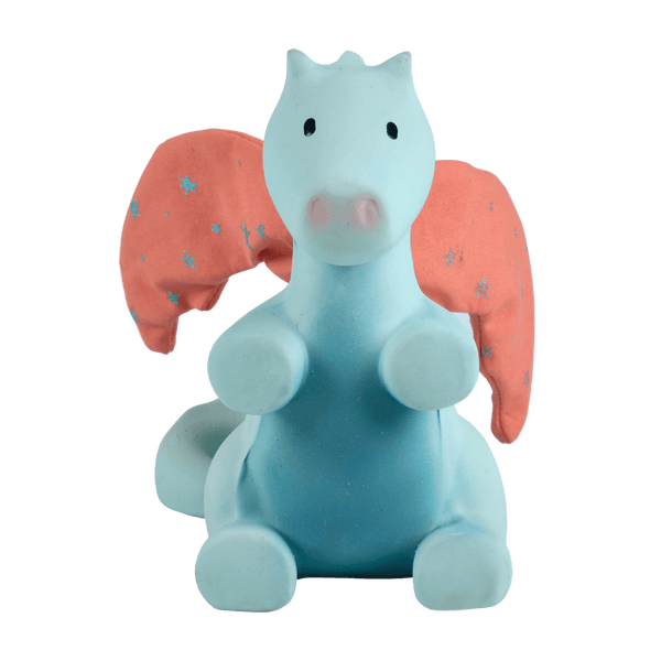 Sunrise Dragon Organic Natural Rubber Rattle With Crinkle Wings