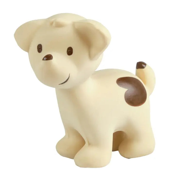 Tikiri Toys- Puppy Organic Natural Rubber Rattle, Teether & Bath Toy