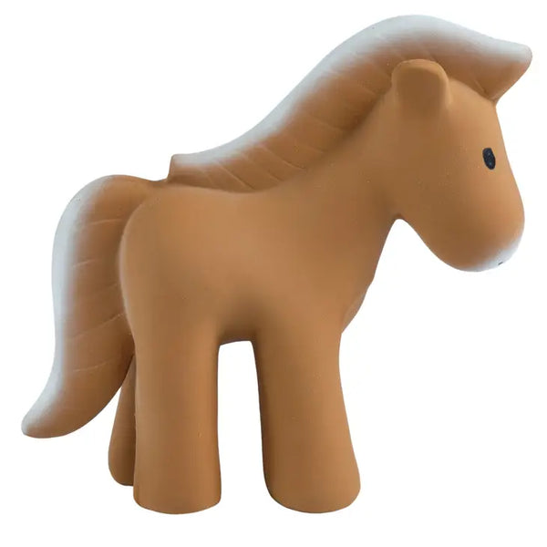 Tikiri Toys- Horse Organic Natural Rubber Rattle, Teether & Bath Toy