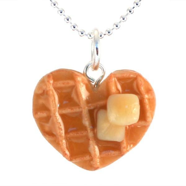 Scented Heart Waffle Necklace