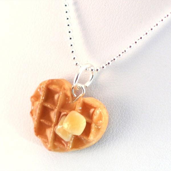 Scented Heart Waffle Necklace