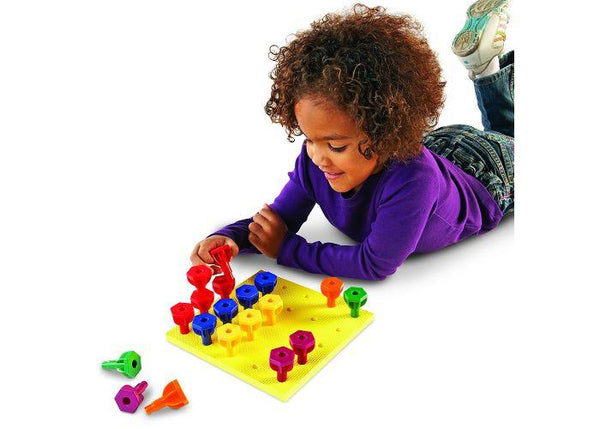 Rainbow Peg Play Activity Set - Three LiL Monkeys Three LiL Monkeys