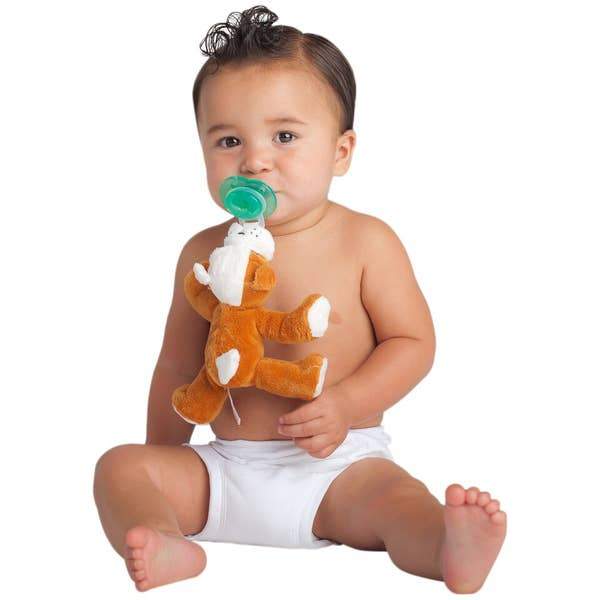 Paci-Plushies Buddies- Barkley Bull Dog - Three LiL Monkeys Three LiL Monkeys