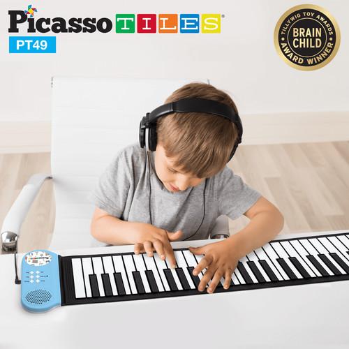 PicassoTiles 49-Key Roll Up Kids Piano w/Speaker - Three LiL Monkeys Three LiL Monkeys