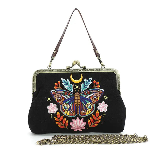 Frog in the Lily Pond Kiss Lock Bag