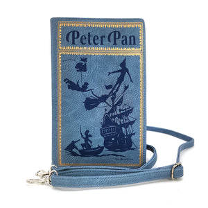 Peter Pan Book Clutch Bag In Vinyl Material