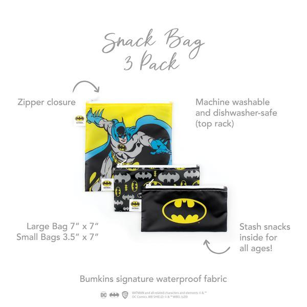 Batman Reusable Snack Bag, 3-Pack