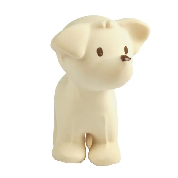 Tikiri Toys- Puppy Organic Natural Rubber Rattle, Teether & Bath Toy