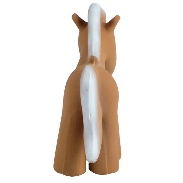 Tikiri Toys- Horse Organic Natural Rubber Rattle, Teether & Bath Toy