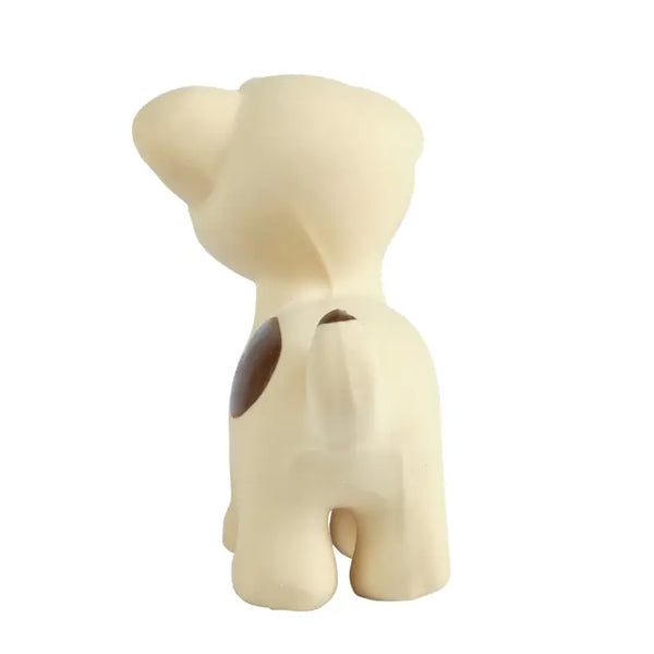 Tikiri Toys- Puppy Organic Natural Rubber Rattle, Teether & Bath Toy