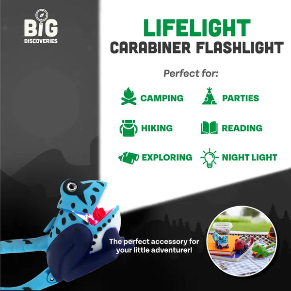 LifeLight Animal Carabiner Flashlight - Blue Frog