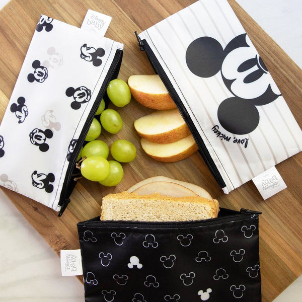 Mickey Mouse Reusable Snack Bag, 3-Pack - Three LiL Monkeys Three LiL Monkeys