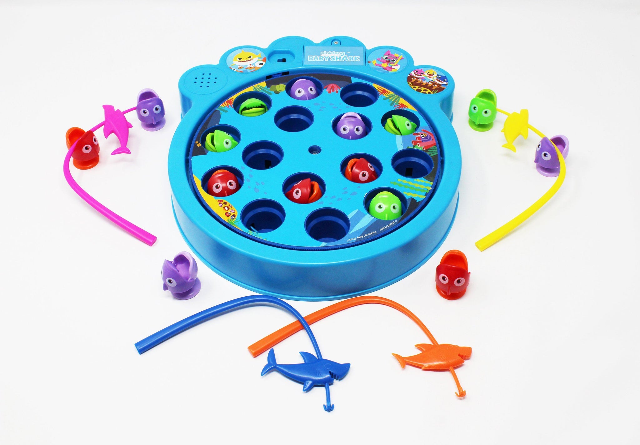 Buy Li'l Wizards Baby Shark Sing&Go Fishing Game, Musical Fish Game with  Rotating Pond,21 Fishes&4 Fishing Poles, for Kids 4+Yrs, Gifting