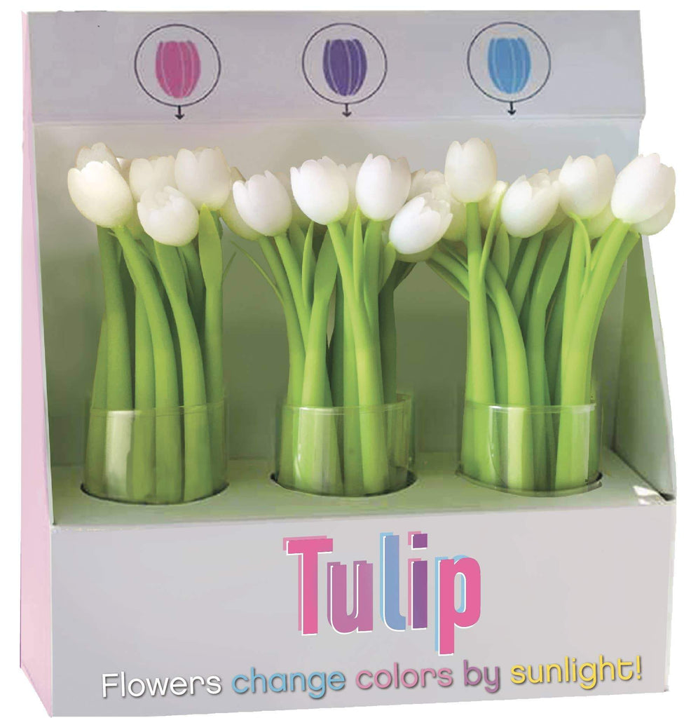Color Changing Pen, Tulip, Flower, Sunshine, Fun, Gift, Black Gel Ink