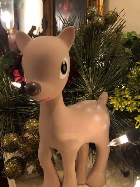 Ralphie Reindeer-Organic Rubber Rattle, Teether & Bath Toy