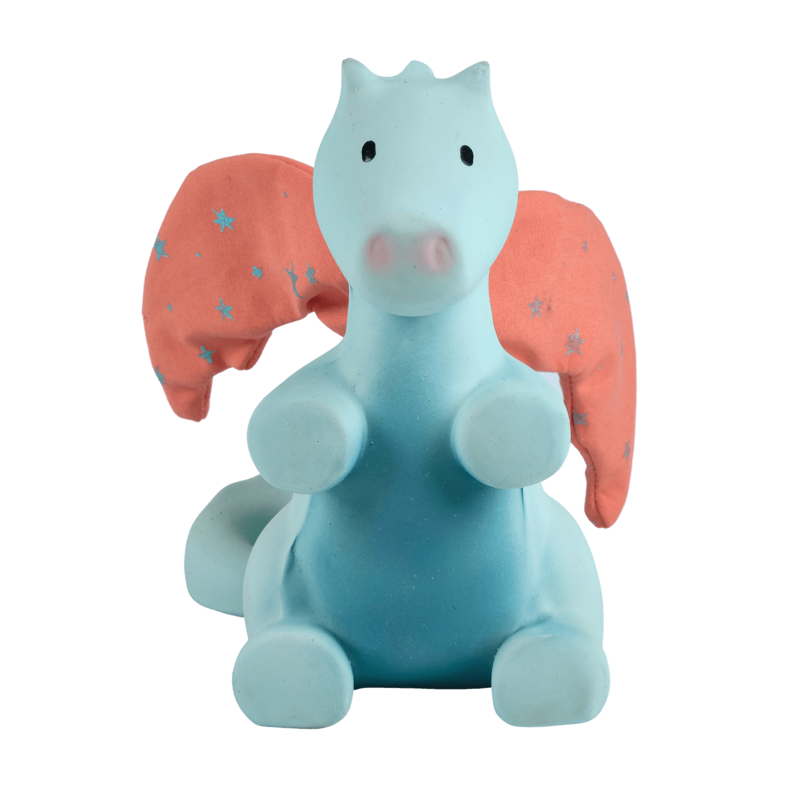 Sunrise Dragon Organic Natural Rubber Rattle With Crinkle Wings