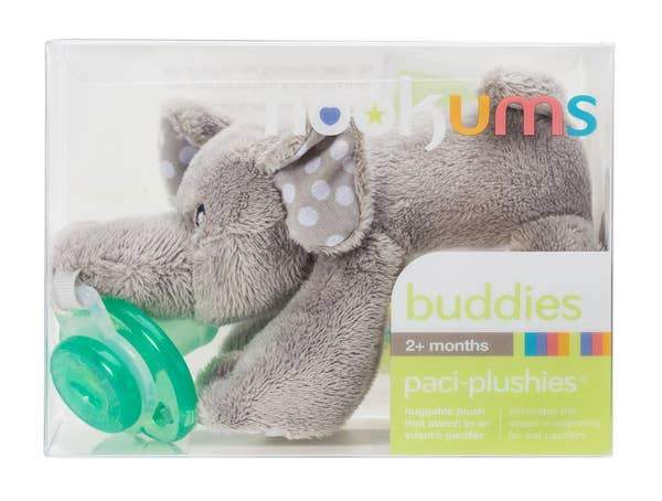 Paci-Plushies Buddies- Ella Elephant - Three LiL Monkeys Three LiL Monkeys