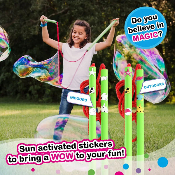 WOWmazing™ Giant Bubbles (Mega Value Kit: 2 Large Wands. Makes 6 Gallons!)