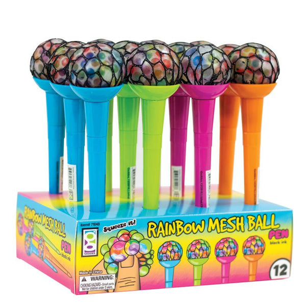 Rainbow Mesh Boba Ball Pen