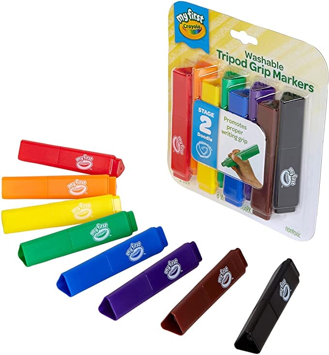 Crayola 6 Ct. My First Crayola Tripod Grip Markers – Three LiL Monkeys